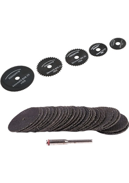 Srıwen 2020 25 Adet 32MM Reçine Kesme Diski Disk Seti Kiti + 1 Mandrel Döner Alet ve 6 Adet Metal Hss Daire Testere Bıçağı Seti (Yurt Dışından) modelleri