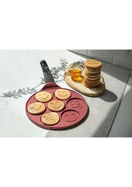 Bordo Alüminyum Döküm 27 cm Krep Tavası