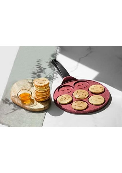 Bordo Alüminyum Döküm 27 cm Krep Tavası