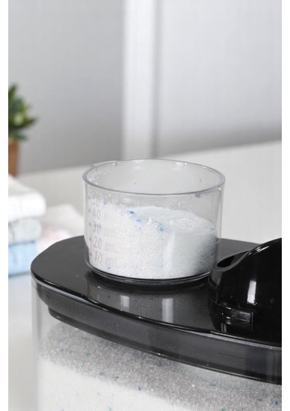 Silikon Kapaklı Ölçekli Toz Sıvı Tablet Deterjan Saklama Kabı Kutusu 2100 ml fiyatları