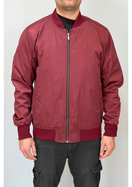 Erkek Kolej Yaka Mevsimlik Ceket Tek Üst REU-9127 Bordo