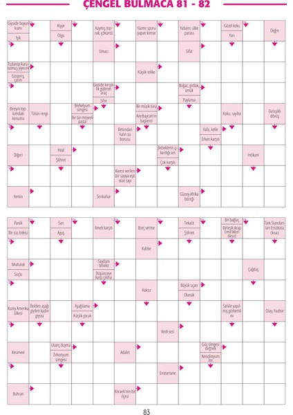 Çengel Bulmaca 021 modelleri