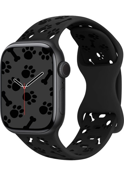Apple Watch 42/44/45/46/49MM Kordon Pati Kedi Köpek Silikon Kordon 2/3/4/5/6/se/7/8/9/10/ultra
