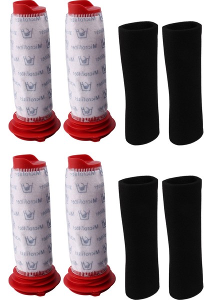 Yıkanabilir Ana Çubuk Filtre + Athlet Kablosuz Elektrikli Süpürge Için Köpük Ek Parçası (Her Birinden 4 Adet) (Yurt Dışından)