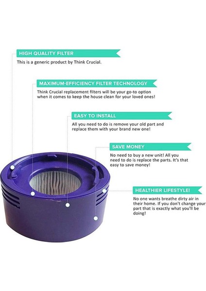 Adet Ön Filtre Hepa Son Filtre Yedekleri V8 ve V7 Kablosuz Elektrikli Süpürge Aksesuarlarıyla Uyumlu (Yurt Dışından) fırsatları