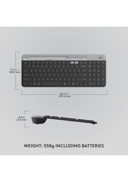 K585 Multi-Device Slim Kablosuz Ingilizce Klavye
