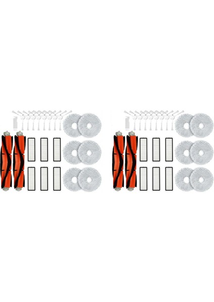 Robot Süpürge S10+ / S10 Plus Için 2x Yedek Parçalar Aksesuarlar Ana Yan Fırça Hepa Filtre Paspas Bezi Pedler (Yurt Dışından)