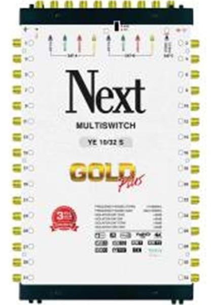 Ye-10/24 Hybrid Sonlu ve Kaskatlı Bir Arada Gold Plus Multiswitch Uydu Santrali