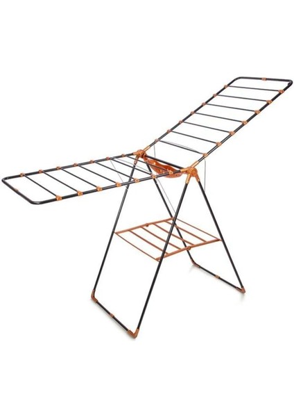 Kalbişen Evim Vipaş Pera Kalın Borulu Mandal Sepetli Çamaşır Kurutmalığı - Siyah VPS-1003-S