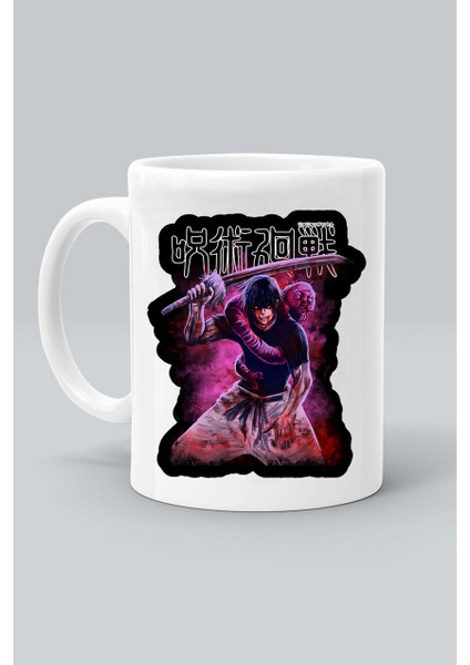 Toji Fushiguro Jujutsu Kaisen Anime Karakter Baskılı Beyaz Kupa Bardak