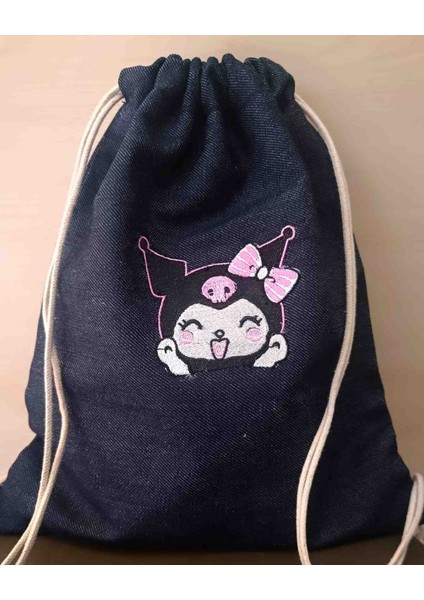 Kız Çocuk Kuromi Nakışlı Jean/Denim Sırt Çantası fiyatları