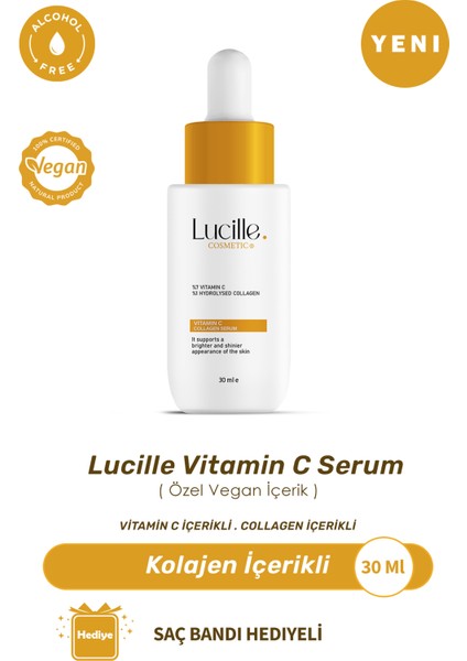 Vitamin C Serum - Kolajen İçerikli( Özel Vegan İçerik ) 30 ml
