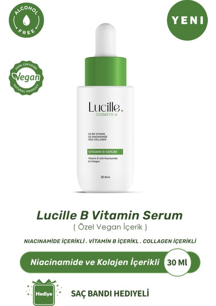 B Vitamin Serum - Niacinamide ve Kolajen İçerikli ( Özel Vegan İçerik ) - 30 ml