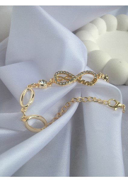 Zirkon Taşlı Sonsuzluk “annem” Bileklik, Gold Kaplama Annem Yazılı Bileklik fiyatları