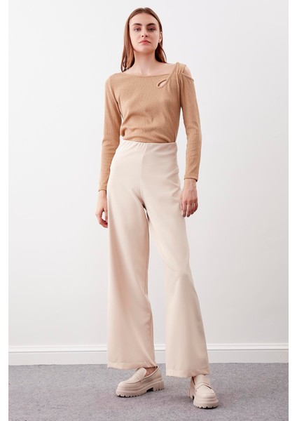 Yüksek Bel Palazzo Pantolon