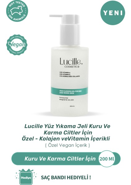 Yıkama Jeli Kuru ve Karma Ciltler Için - Kolajen ve Vitamin Içerikli ( Vegan Içerik ) - 200 ml