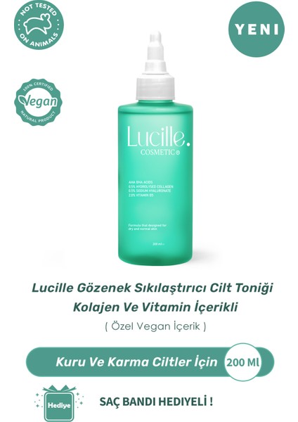 Tonik- Kuru ve Normal Cilt - Kolajen ve Vitamin İçerikli (Vegan) 200 ml