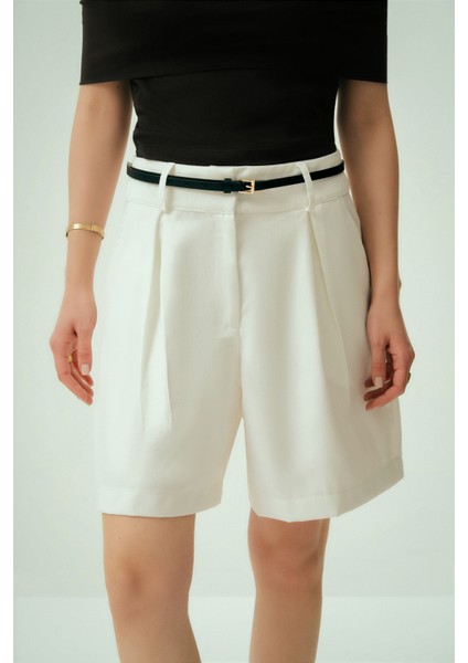 Rise Gabardin Şort