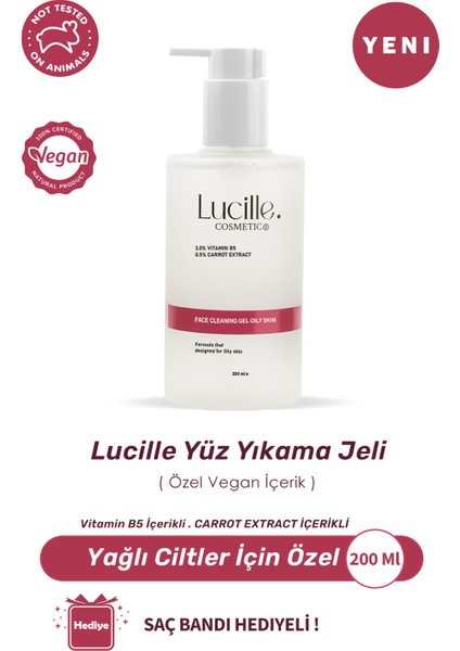 Yüz Yıkama Jeli Yağlı Ciltler İçin Özel -Vitamin B5 Içerikli ( Özel Vegan Içerik ) - 200 ml