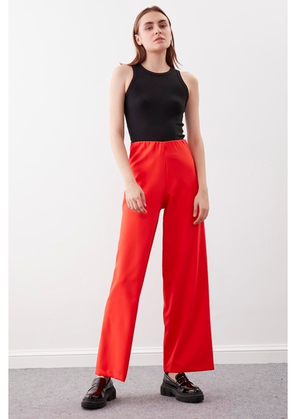 Yüksek Bel Palazzo Pantolon