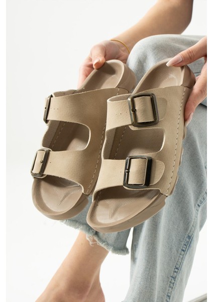 Dakota Ortopedik Terlik Günlük Kadın ve Erkek Dikişli Terlik Dış Mekan ve Ev Terliği