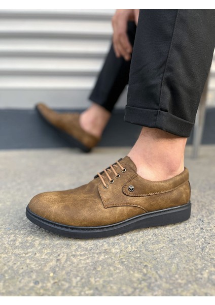 JY0610 Clasico Bağcıklı Cilt Erkek Günlük Klasik Ayakkabı - Camel modelleri