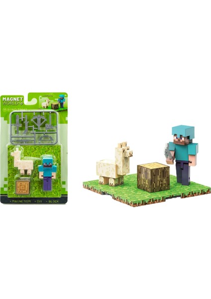 Minecraft Oyun Çevresel Minecraft Manyetik Yapı Taşları Bulmaca Montaj Yapı Taşları Oyuncak Kart Tahtası (Yurt Dışından)