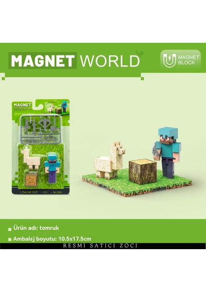 Minecraft Oyun Çevresel Minecraft Manyetik Yapı Taşları Bulmaca Montaj Yapı Taşları Oyuncak Kart Tahtası (Yurt Dışından)