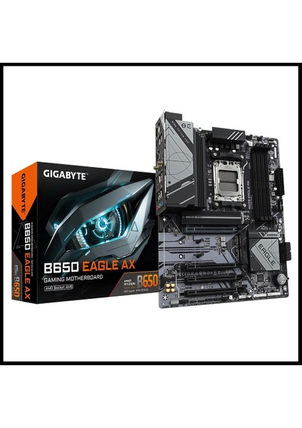Gıgabyte B650 Eagle Ax, 4xddr5, 3xm.2, Dp, Hdmı, Vga, Type-C, Wi-Fi 6e, Bluetooth V5.3, Amd Ryzen 7000 Serisi, Am5 Soket Anakart