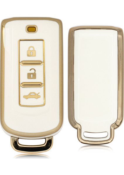 Outlander 3 Buton Smart Nano Anahtar Kılıfı Beyaz