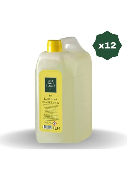 Bidon Limon Kolonyası 1 lt - 12 Adet