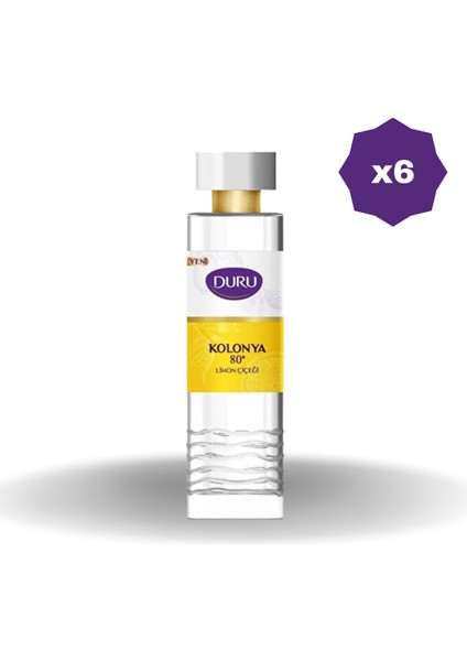 Kolonya Cam Şişe Limon 200 ml - 6 Adet