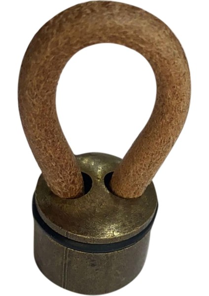 Deri Düğme Ip Kulp Oring Tek Delikli Antik Bronz Taba