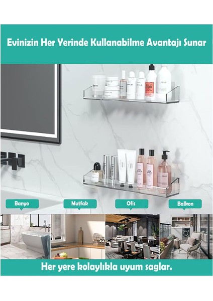 Modern Banyo Rafı / Çok Amaçlı ve Pratik ( Şeffaf Pleksi ) modelleri