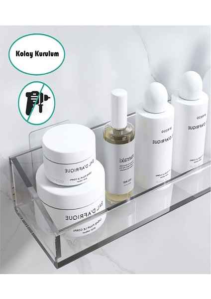 Modern Banyo Rafı / Çok Amaçlı ve Pratik ( Şeffaf Pleksi ) fırsatları