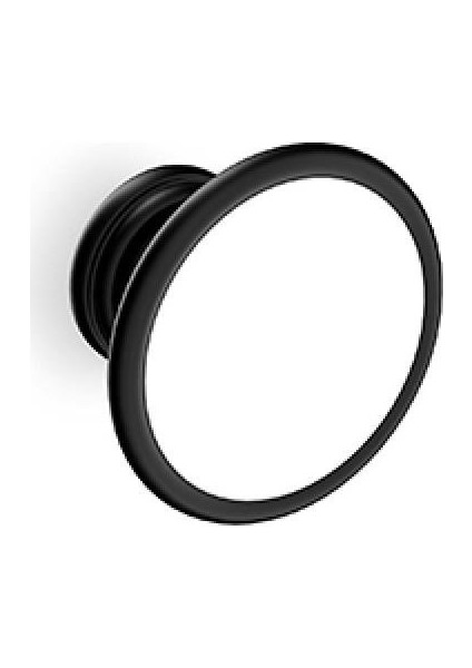 Mat Siyah Düğme Tekli Porselen Kulp Leo