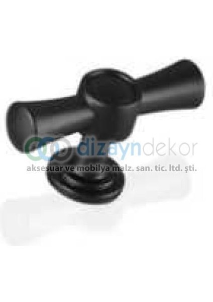 Mat Siyah Bilbao T Tipi Tekli Düğme Kulp