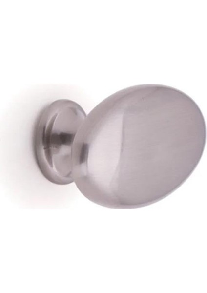 Oval Simple Zamak Inox Tekli Düğme Kulp