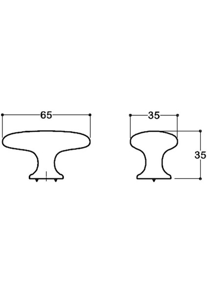 Oval Simple Zamak Inox Tekli Düğme Kulp fiyatları