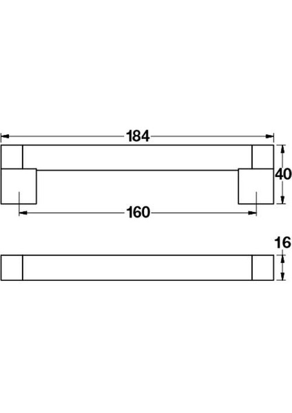 Paslanmaz Çelik Inox Çubuk Kulp 160 mm fiyatları