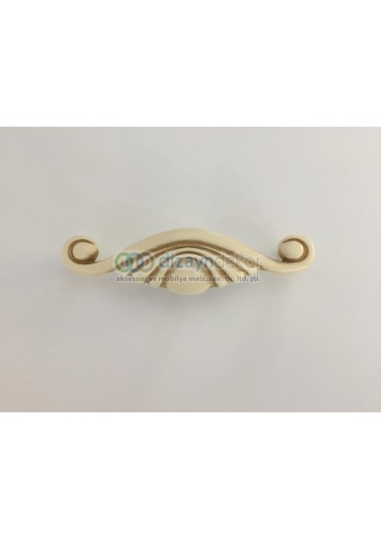 Antik Krem Kaplama Desenli 128 Mm. Kulp