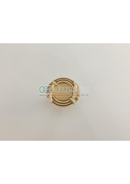 Antik Krem Kaplama Desenli Düğme Kulp B