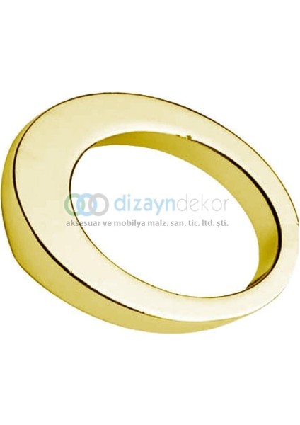 Tondo Parlak Altın Tekli Düğme Kulp