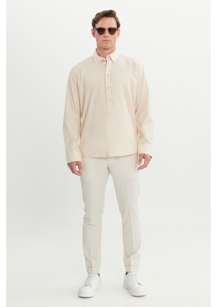 Oversize Bol Kesim Düğmeli Yaka %100 Pamuk Gömlek fiyatları