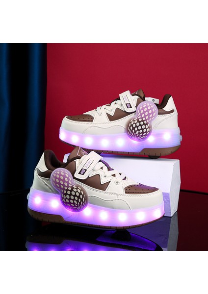 4 Tekerlekli USB Şarjlı LED Işıklı Paten Ayakkabı (Yurt Dışından) fiyatları