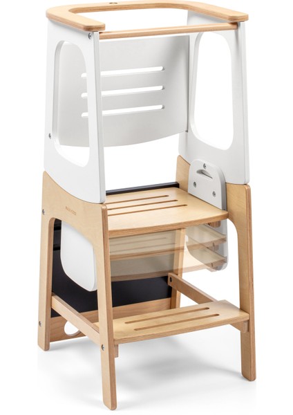 Toucan 3'ü 1 Arada Öğrenme Kulesi Natural White