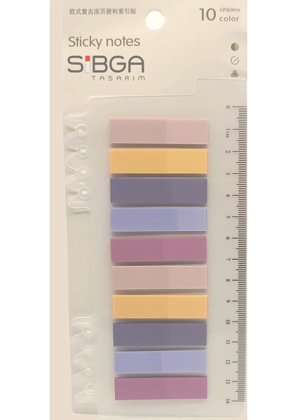 Şeffaf Renkli Postit Post-It Post It. Kitap Ayracı Ayraç Postit Sticker Not Kağıdı 200 Yaprak