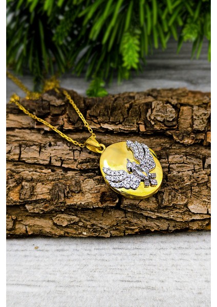 Alya Anka Kuşu Kolye Altın Kaplama 925 Ayar Gümüş Kolye ST366 fırsatları