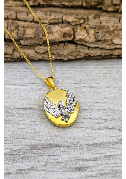 Alya Anka Kuşu Kolye Altın Kaplama 925 Ayar Gümüş Kolye ST366 indirimleri