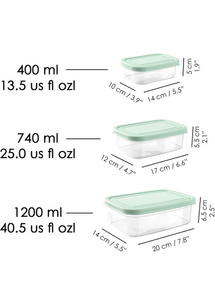 21'li Dikdörtgen Erzak Saklama Kabı Seti - Mikrodalgaya Uygun Düzenleyici Organizer Erzak Kabı Yeşil indirimleri